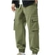 thumbnail image 2 of Pantalones largos para hombre, estilo casual, con cintura elástica y bolsillos, a la moda para exteriores, 2 of 9