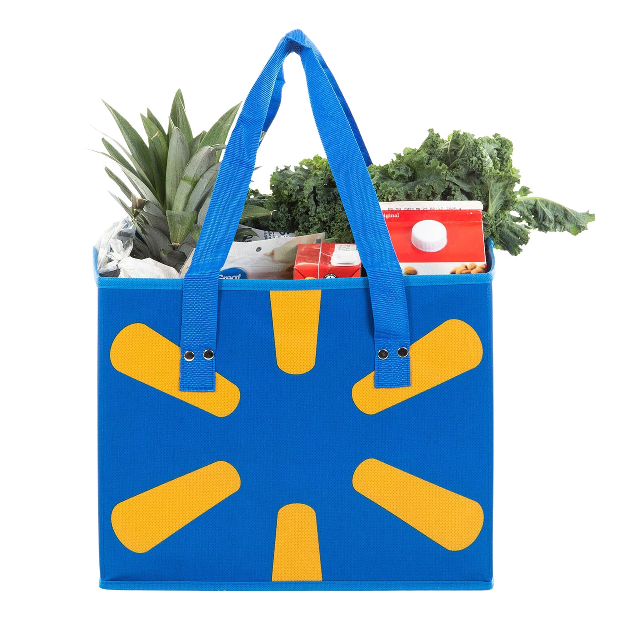 Walmart Structured Reusable Shopping Bag, Grocery Tote Bag, Navy