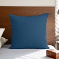 thumbnail image 6 of Throw Pillow Covers 20x20 Inch, Pure Midnight Blue Decorative Pillow Cases for Couch Sofa Bed, Modern Solid Color Minimalist Art Cotton Linen Square Home Decor Pillowcases with Hidden Zipper, 6 of 6