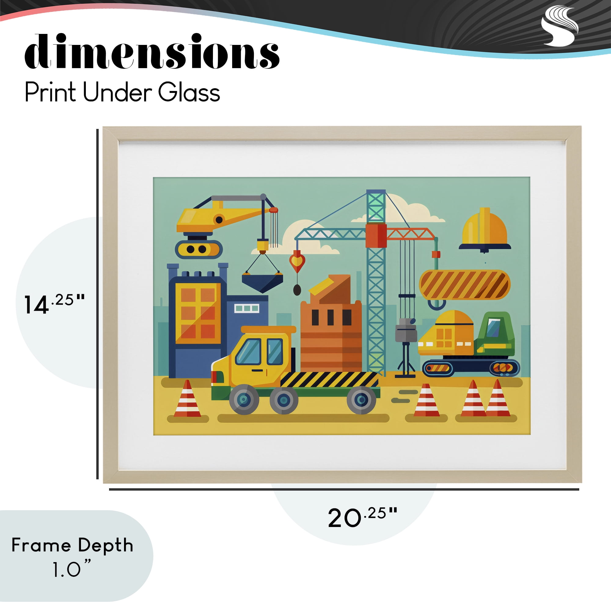 Stupell Industries Industrial Construction Site Birch Framed Print Under Glass, design by Creative Studio