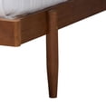 thumbnail image 6 of Baxton Studio Calderon Retro-Modern Platform Bed, Queen, Walnut Brown, 6 of 9