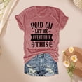 thumbnail image 2 of XIAOCHA Sarcastic Letter Print T Shirt for Women Soft Crew Neck Errands Daily Wear Tees, 2 of 4