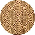 thumbnail image 1 of Ahgly Company Indoor Round Abstract Brown Contemporary Area Rugs, 6' Round, 1 of 4