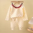 thumbnail image 2 of TOWED22 Toddler Girl Clothes Long Sleeve Bowknot Outfits Wide Leg Pants Two Piece Fall Winter Clothing Set for Girls,White,7-9 Y, 2 of 8