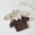 thumbnail image 6 of KYAIGUO Fall Newborn Lapel Coat for Boys Girls Winter Thick down Fleece Jacket Super Warm Fleece Jacket Solid Color Button Outerwear, 6 of 7