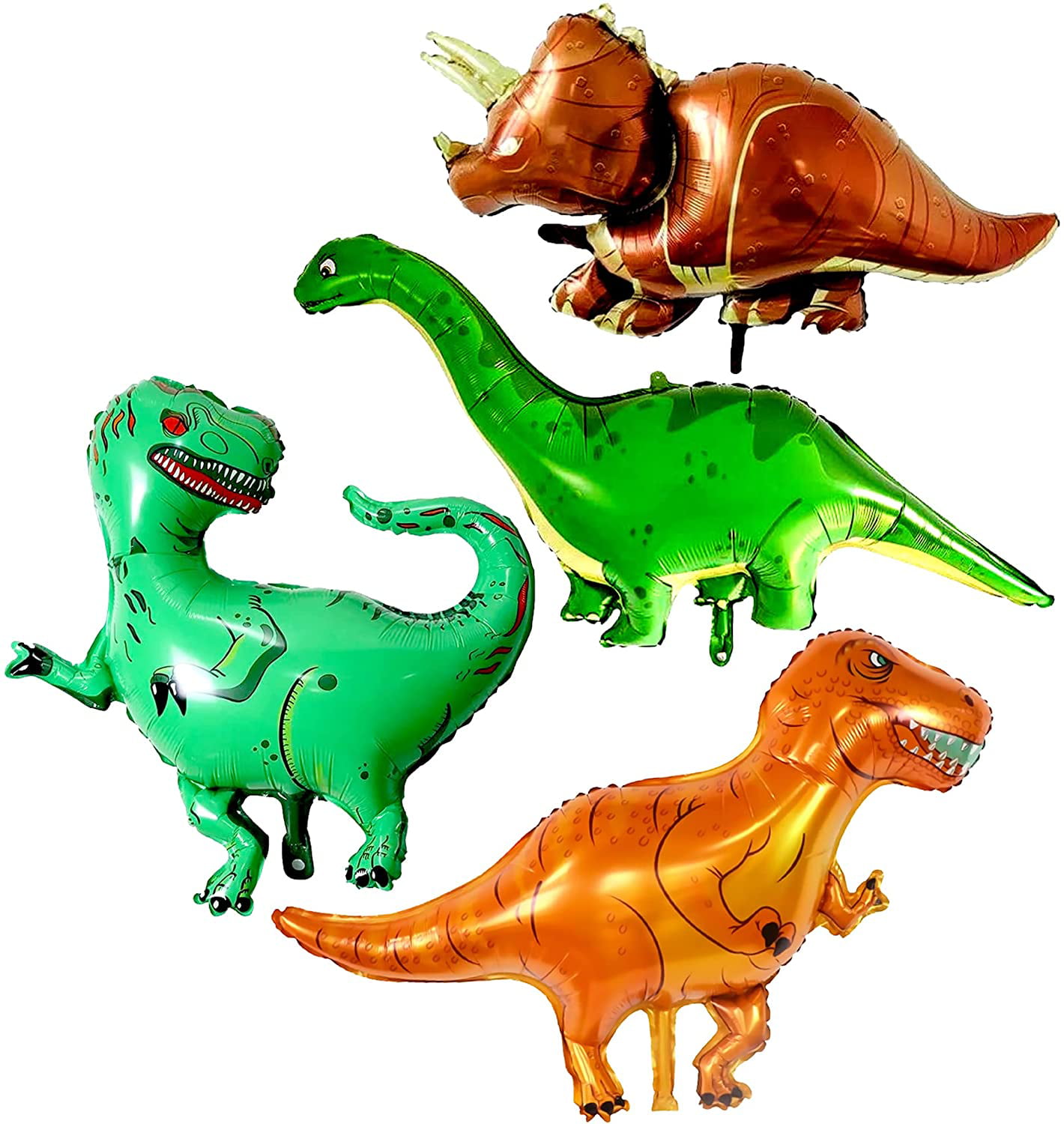 Triceratops T-rex Raptor Allosaurus Dinosaur Balloons 5 Foil Dinosaur Balloons Inflatable Party Supplies and Decorations for Kids foci cozi