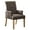Brown, variant on Fabric Upholstered Dining Chair with Arms, Tufted High Back Accent Coffee Armchair for Kitchen Dining Room Living Room, Beige