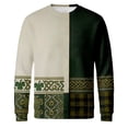 thumbnail image 4 of Dwelliawo Long Sleeve T Shirt Men Print Waffle Knit Long Sleeve T Shirt Casual Saint Patrick's Irish Clover Slainte Clover Graphic Shirts Round Neck Outfit Fluorescent Green L, 4 of 5