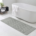 thumbnail image 6 of Bathroom Runner Rug 18x47 inch Long Boho Bath Mat Non-Slip Moroccan Farmhouse Gray Bath Rug Soft Velvet Machine Washable Bathroom Mats for Tub Sink Shower, 6 of 6