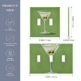 thumbnail image 2 of Yayeee Toggle Light Switch Wall Plate 2-Gang 4.56"x4.48" Decorative Outlet Cover, Green Martini Glass, 2 of 7