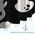 thumbnail image 6 of Black Halloween Ghost Silhouettes Shower Curtain 36"x72" ,Bathroom Decorative Shower Curtains Set with 12 Hooks,Modern Waterproof Washable Shower Curtain, 6 of 6