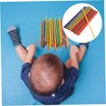 thumbnail image 3 of OULII 100 Pcs Small Craft Sticks Wooden Sticks Assorted Color Rhythm Training, 3 of 8