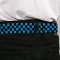 thumbnail image 4 of Buckle-Down Belt, Seatbelt Buckle Belt, Checker Weathered Black Turquoise, Youth 22 to 32 Inches, 4 of 9