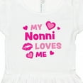 thumbnail image 4 of Inktastic Valentine's Day My Nonni Loves Me Hearts and Lips Girls Toddler Dress, 4 of 5