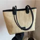 thumbnail image 2 of Bolso tejido de paja versátil de gran capacidad para mujer, nuevo bolso de playa tejido de estilo extranjero de moda informal de 2024, bolso de viaje para el trabajo, 2 of 5