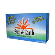 Sun And Earth Fabric Softener Sheets Unscented - 80 Sheets - Case Of 6