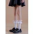 thumbnail image 4 of Large Lace Frilly Socks – Women Ruffle Frilly Comfortable Princess Socks for Festival,Party,Performance, 4 of 6