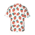 thumbnail image 3 of Fotbe Strawberries Hawaiian Shirt for Men Unisex Summer Beach Casual Short Sleeve Cotton Linen Button Down Shirts-Medium, 3 of 9