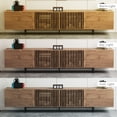 thumbnail image 5 of Mid Century Modern TV cabinet for 70-inch TV, TV table with large storage space, TV cabinet Media console for living room and bedroom, 240 cm, walnut color (94.48inch), 5 of 9