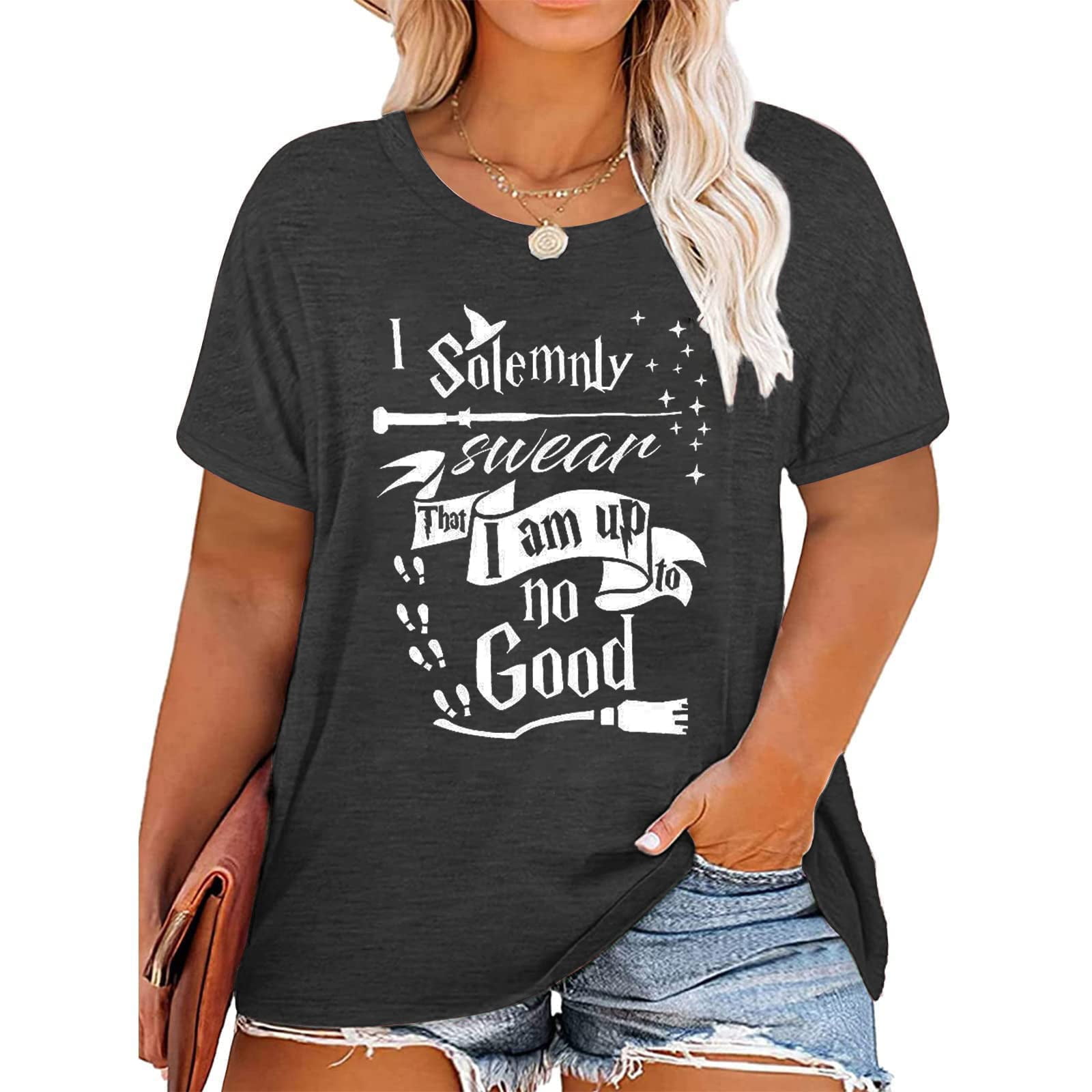 Anbech Hocus Pocus Shirts for Women's Plus Size Halloween Shirts Its Just A Bunch of Hocus Pocus