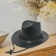 thumbnail image 5 of Sombrero de vaquero occidental de moda Unisex adulto con de cuerda a prueba para favores accesorios de disfraces vestir negro Sunnimix Sombrero de vaquero, 5 of 8