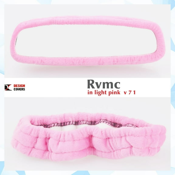 Designcovers Cute Velour Type Rear View Mirror Cover Universal Size - Cute Pink