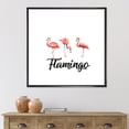 thumbnail image 2 of Designart 'Three Flamingos On White' Farmhouse Framed Canvas Wall Art Print, 2 of 5