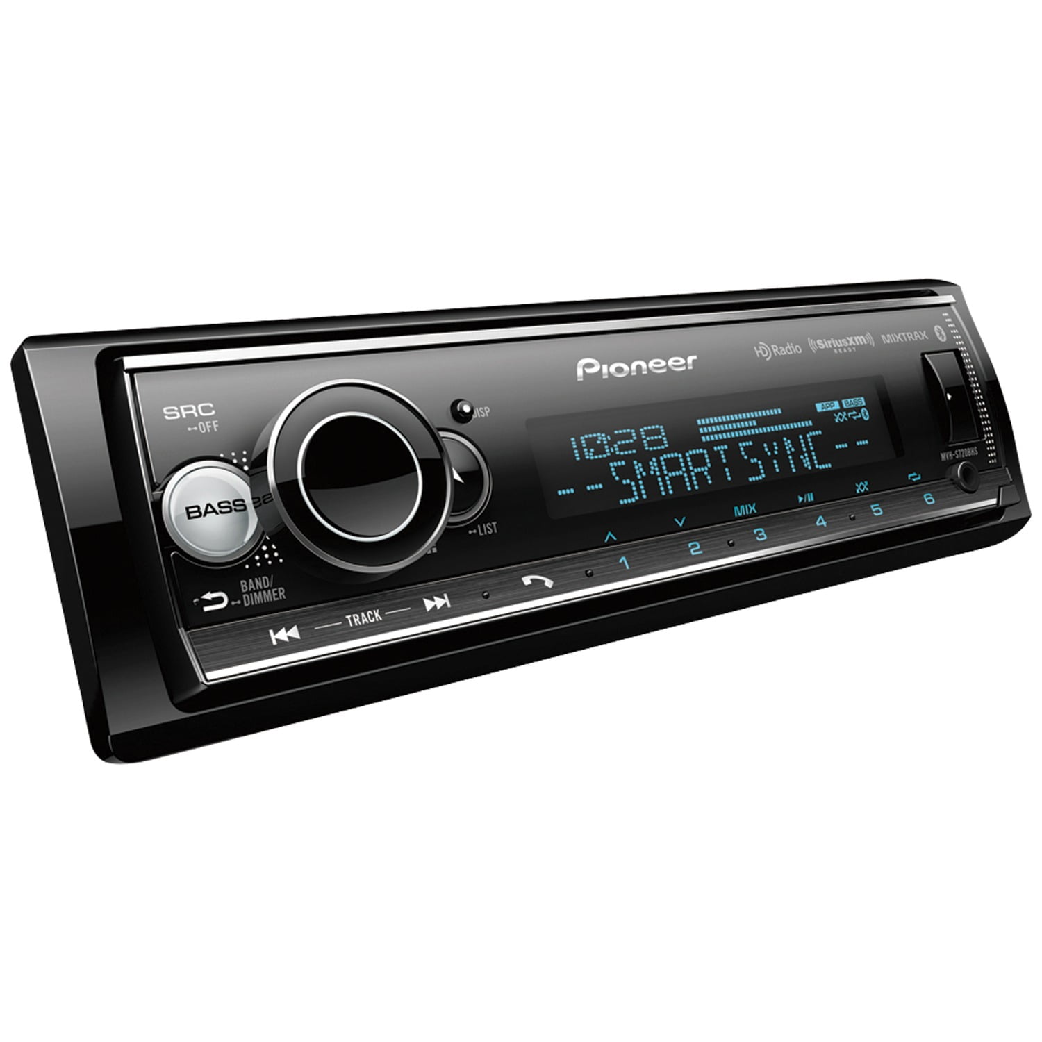 Pioneer MVH-S720BHS Double-Din in-Dash Digital Media Receiver with Bluetooth, HD Radio, and SiriusXM Ready and TS-A1670F A-Series Coaxial Speaker System (3 Way, 6.5")
