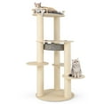 thumbnail image 1 of Gymax 6-level Wooden Cat Tree w/ Padded Perch Non-woven Hammock Scratching Posts, 1 of 10