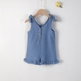 thumbnail image 3 of Aofany Toddler Kids Baby Girls Jumpsuit Shorts Straps Solid Ruffle Rompers Summer Outfits 1-6 Years, 3 of 8