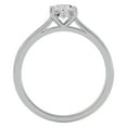 thumbnail image 3 of SuperJeweler 3/4 Carat Oval Shape Moissanite Solitaire Engagement Ring in 14 Karat White Gold, 3 of 6