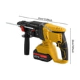 thumbnail image 2 of Yellow Cordless Rotary Hammer Drill 21V Brushless for Dewalt 20V Max Battery, 4-in-1 Rotary Hammer with Safety Clutch, 800W Equivalent for Concrete/Masonry/Wood/Metal, 5 Drills & Gloves Included, 2 of 20