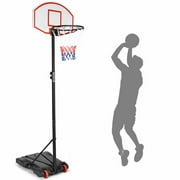 COSTWAYPanier de Basket-ball Porrtable Réglable en Hauteur 1,785 m – 2,08 m avec Panneau Système Portable de Panier de Basket-ball et Support Réglable
