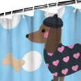 thumbnail image 4 of Colorful Funny Dachshund Shower Curtain 72"x84" ,Bathroom Decorative Shower Curtains Set with 12 Hooks,Modern Waterproof Washable Shower Curtain, 4 of 4