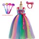 thumbnail image 1 of Dulce Arco Iris caramelo tutú vestido para niñas vacaciones cumpleaños fiesta ropa niños flores arco piruleta caramelo Purim disfraz 2-12y4-5Y Gao Jinjia LED, 1 of 2
