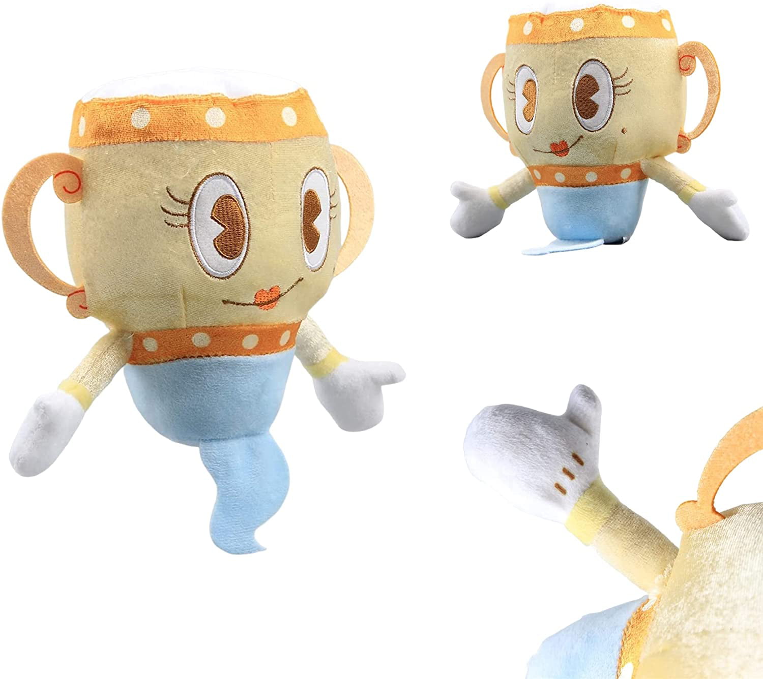  8 Pcs Cuphead Plush Toys Cuphead Mecup and Brocup Devil Boss  Legendary Chalice King Dice Sunflower Stuffed Dolls Cosplay Gift 20-36cm :  Toys & Games