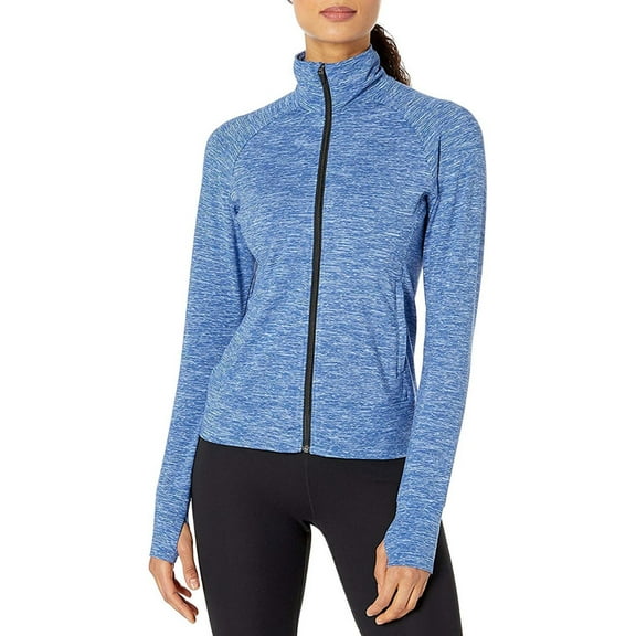 Liakada Dancewear Womens Full-Zip Soft Space Dye Dance Jacket with Thumbholes