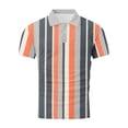 thumbnail image 5 of Blusa y camisa de manga corta con cuello vuelto para hombre, blusa de manga larga con solapa y botones estampados, blusa de poliéster para hombre, 5 of 5