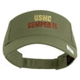thumbnail image 5 of USMC Semper Fi Design Embroidered Cotton Twill Sun Visor - Khaki OSFM, 5 of 5