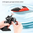 thumbnail image 2 of Waterproof 2.4GHz Remote Control Boat for Beginners, 15km/h Speed, 30min Working Time with 3.7V 800mAh Battery, 80m Control Range, Includes Remote Controller, USB Charging Cable, Blue - Single, 2 of 6