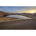 thumbnail image 2 of Anon, Ellen 32x23 Black Ornate Wood Framed with Double Matting Museum Art Print Titled - China Sunrise over the Badain Jaran Desert, 2 of 4