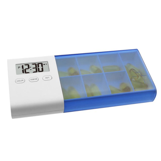 Organizador de pastillas XianweiShao Pastillero electrónico azul dos piezas
