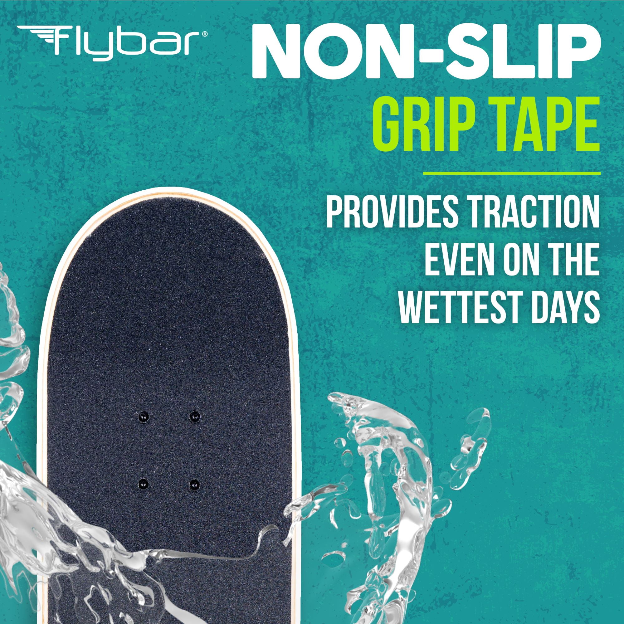 Flybar Skateboards for Beginners, Complete Standard 31 Inch Skateboard, Double Kick, 8" Deck, Lightweight Fracture