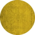 thumbnail image 1 of Ahgly Company Indoor Round Oriental Yellow Industrial Area Rugs, 4' Round, 1 of 4