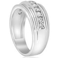 thumbnail image 2 of Pompeii 1/2 Carat Mens Diamond Wedding Ring 10K White Gold (H/I,I1-I2), 2 of 7