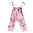 thumbnail image 5 of Zwiiyzr 2025 Toddler Girls Kids Printing Jumpsuit Playsuit Strap Romper Summer Outfits Baby Clothes for 3-13 Years Pink, 5 of 5