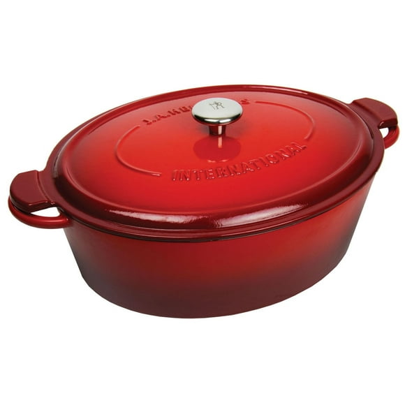 HENCKELS CAST IRON<br>5.25 L CAST IRON ROUND FRENCH OVEN, RED