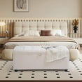 thumbnail image 4 of Storage Ottoman Bench, Bench for Bedroom End of Bed, Ottoman with Storage for Living Room and Entryway (Chenille-Ivory), 4 of 7