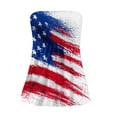 thumbnail image 4 of 4th of July Tube Tops for Women Strapless Smocked Bandeau Tops Casual Pleated Flowy Tops Sleeveless Tank Tops, 4 of 5