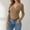 Khaki, variant on BUIGTTKLOP Womens Sweaters Long Sleeve Tops Wrap V Neck Stretchy Slim Fitted Ribbed Knit Blouses Top